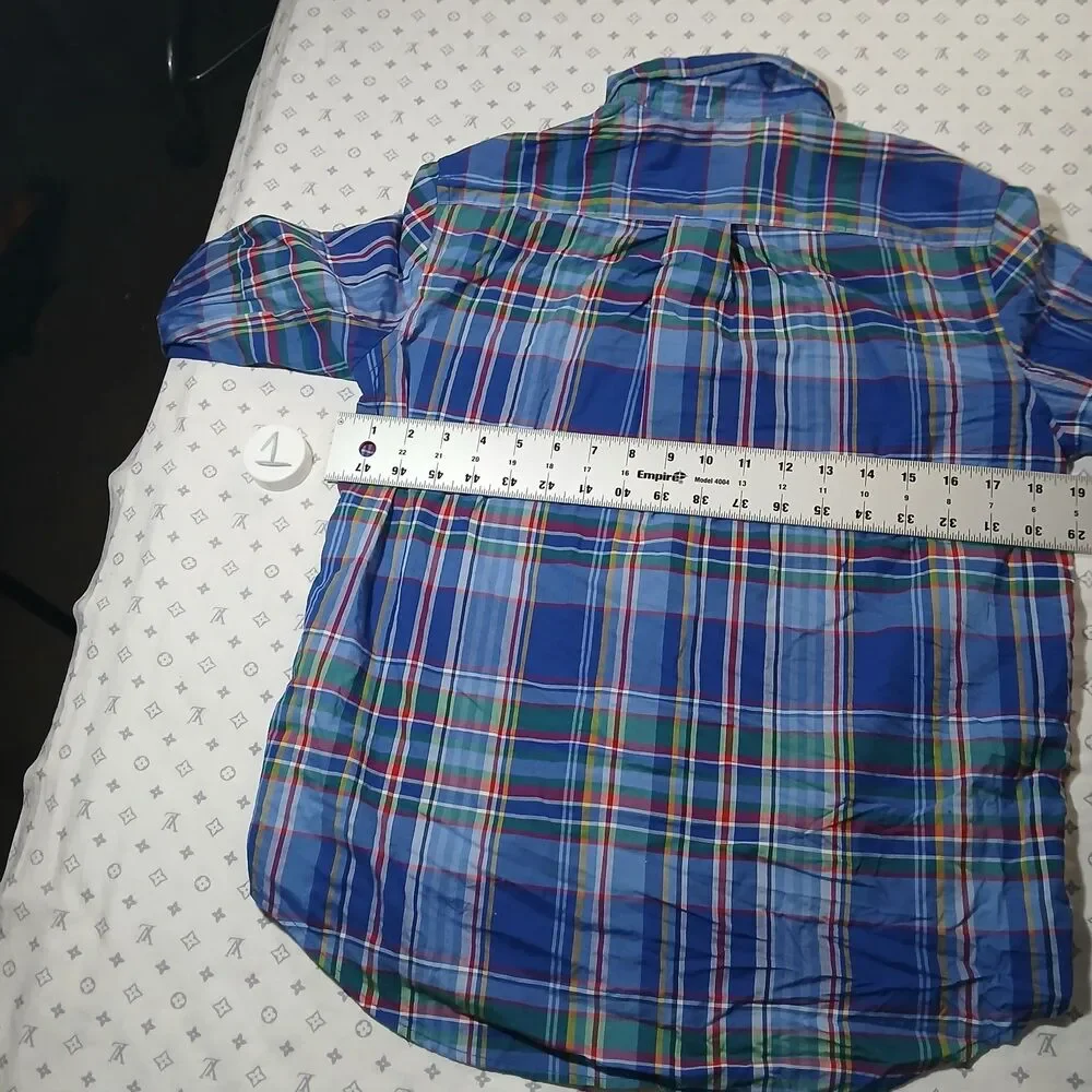 Ralph Lauren boys Multicolor Button-Down Long Sleeve Shirt Size L 14-16